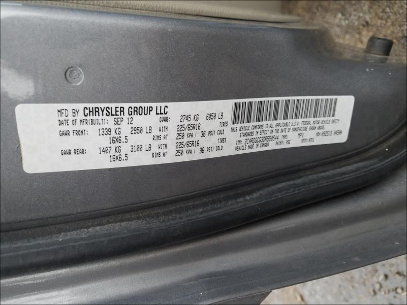 Photo 9 VIN: 2C4RDGCG3DR550544 - DODGE GRAND CARA 