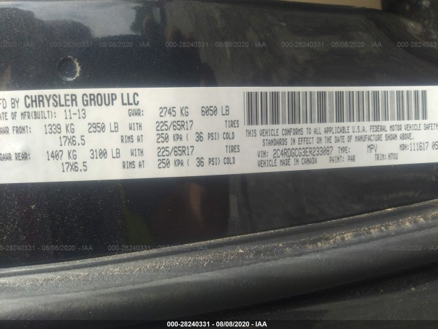 Photo 8 VIN: 2C4RDGCG3ER233087 - DODGE GRAND CARAVAN 