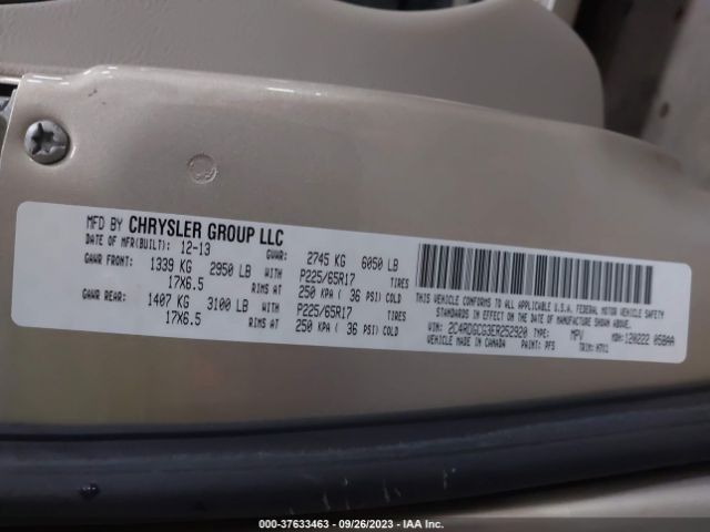 Photo 8 VIN: 2C4RDGCG3ER252920 - DODGE GRAND CARAVAN 