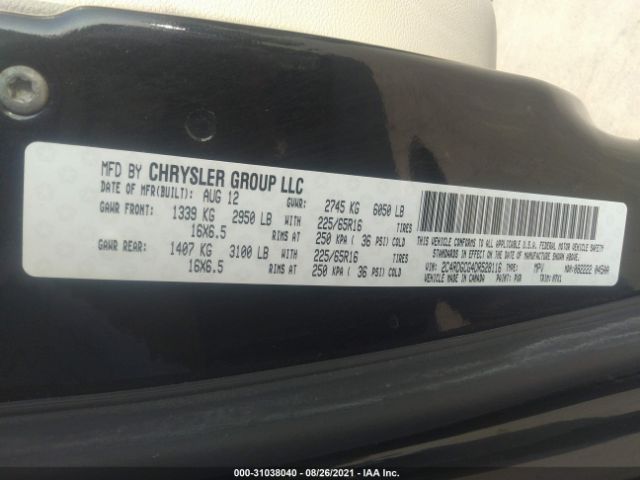 Photo 8 VIN: 2C4RDGCG4DR528116 - DODGE GRAND CARAVAN 