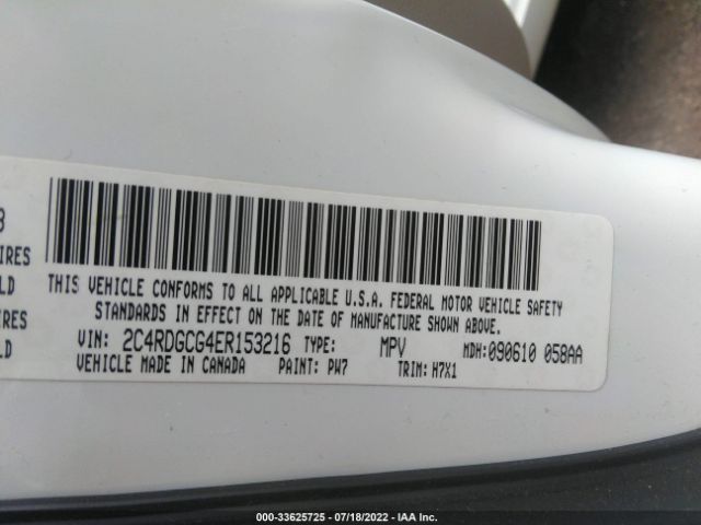 Photo 8 VIN: 2C4RDGCG4ER153216 - DODGE GRAND CARAVAN 