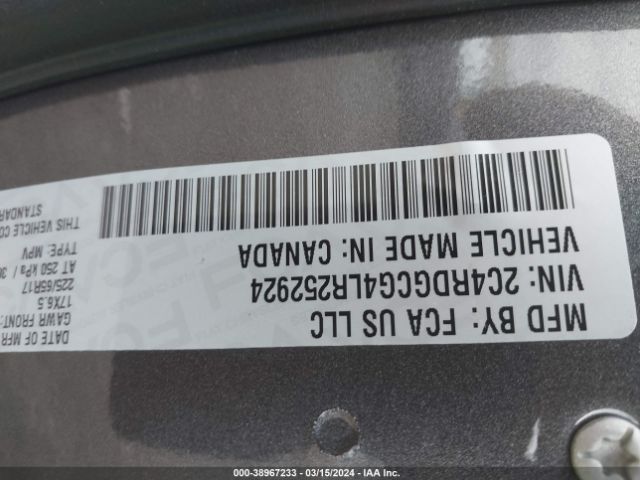 Photo 8 VIN: 2C4RDGCG4LR252924 - DODGE GRAND CARAVAN 