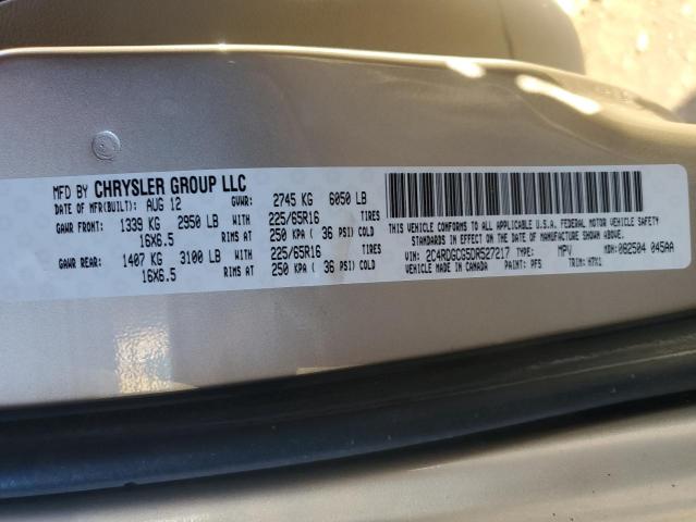 Photo 12 VIN: 2C4RDGCG5DR527217 - DODGE CARAVAN 