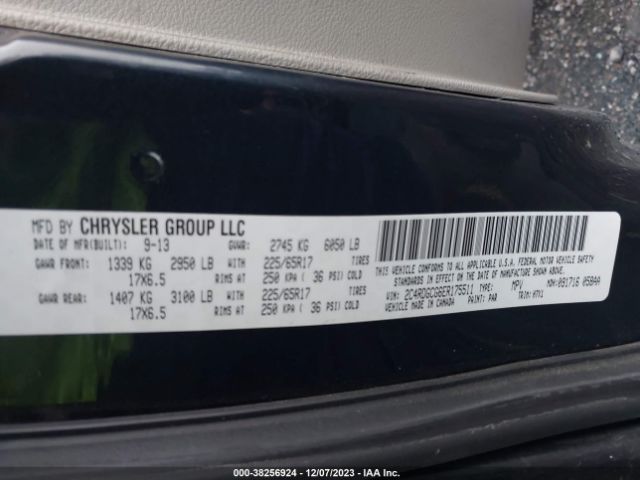 Photo 8 VIN: 2C4RDGCG6ER175511 - DODGE GRAND CARAVAN 