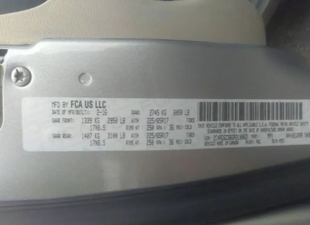 Photo 8 VIN: 2C4RDGCG6GR310862 - DODGE GRAND CARAVAN 
