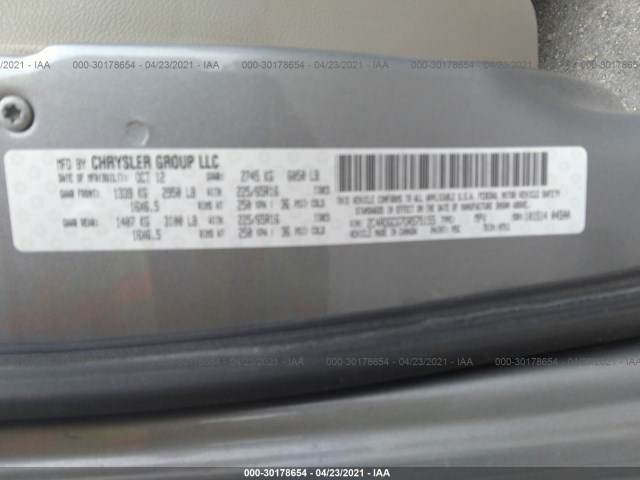 Photo 8 VIN: 2C4RDGCG7DR575155 - DODGE GRAND CARAVAN 