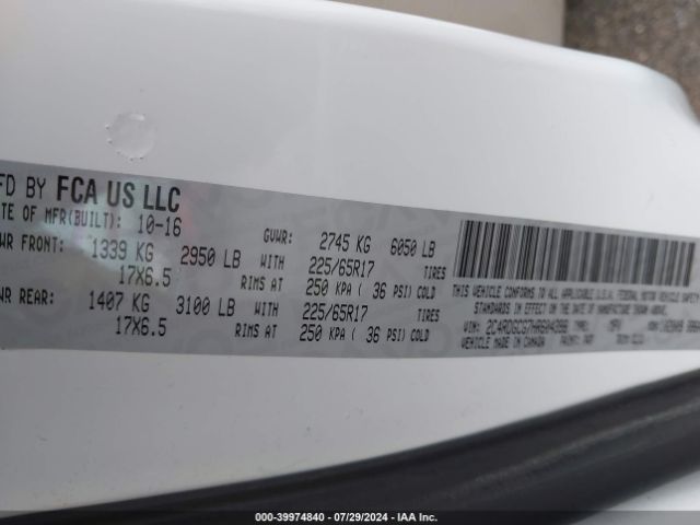 Photo 8 VIN: 2C4RDGCG7HR604398 - DODGE GRAND CARAVAN 