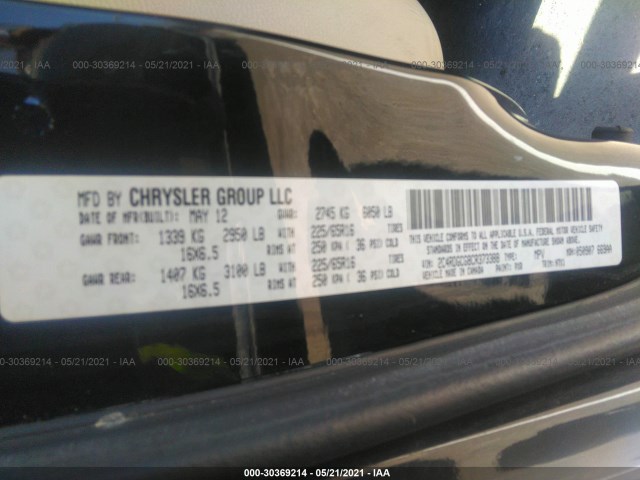 Photo 8 VIN: 2C4RDGCG8CR373388 - DODGE GRAND CARAVAN 