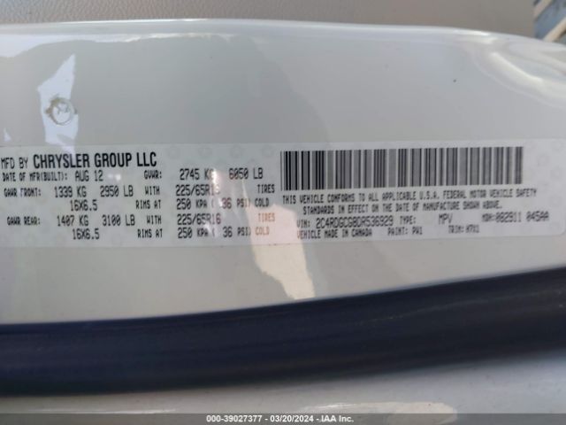 Photo 8 VIN: 2C4RDGCG8DR536929 - DODGE GRAND CARAVAN 