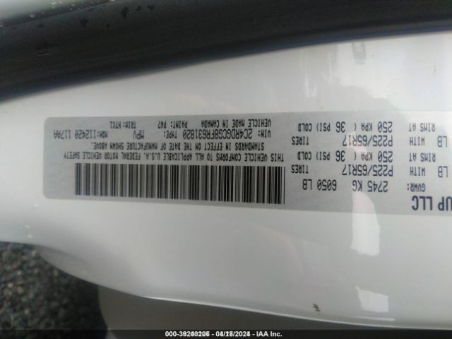 Photo 8 VIN: 2C4RDGCG8FR631820 - DODGE GRAND CARAVAN 