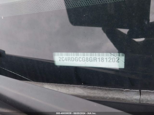 Photo 8 VIN: 2C4RDGCG8GR181202 - DODGE GRAND CARAVAN 