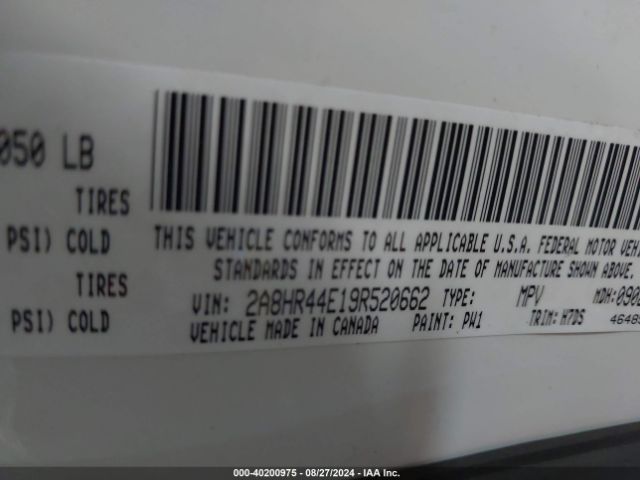 Photo 8 VIN: 2C4RDGCG8KR782327 - DODGE GRAND CARAVAN 