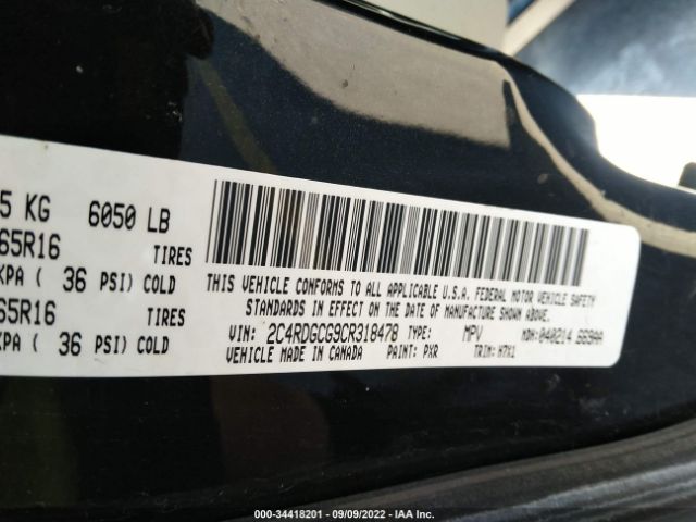 Photo 8 VIN: 2C4RDGCG9CR318478 - DODGE GRAND CARAVAN 