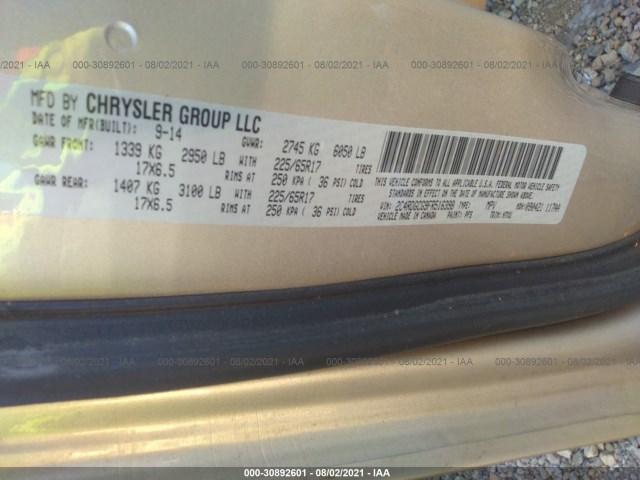 Photo 8 VIN: 2C4RDGCG9FR516398 - DODGE GRAND CARAVAN 