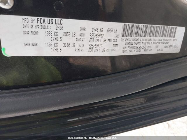 Photo 8 VIN: 2C4RDGCG9LR175175 - DODGE GRAND CARAVAN 