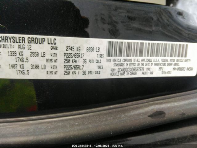 Photo 8 VIN: 2C4RDGCGXDR537970 - DODGE GRAND CARAVAN 