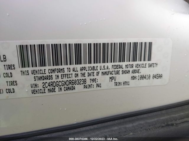 Photo 8 VIN: 2C4RDGCGXDR603238 - DODGE GRAND CARAVAN 