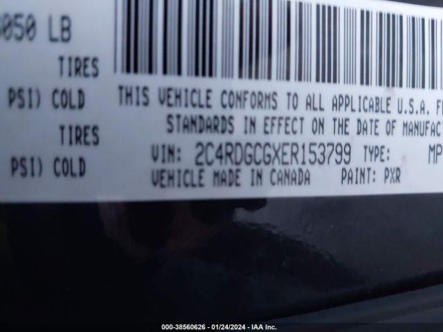 Photo 8 VIN: 2C4RDGCGXER153799 - DODGE GRAND CARAVAN 