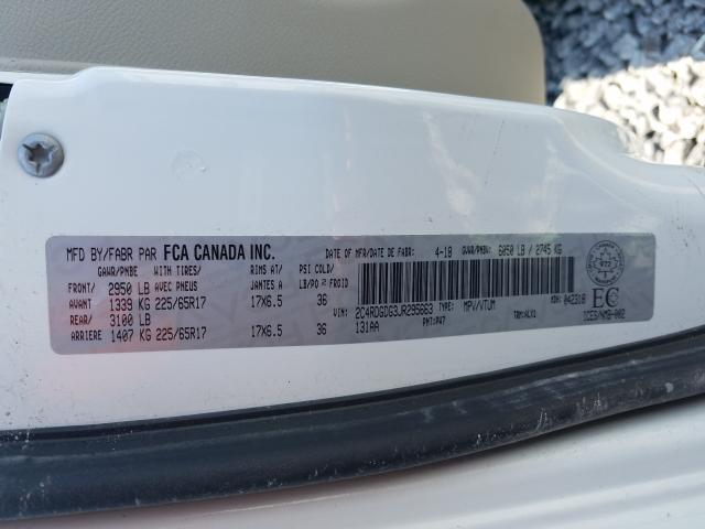 Photo 9 VIN: 2C4RDGDG3JR295663 - DODGE GRAND CARA 