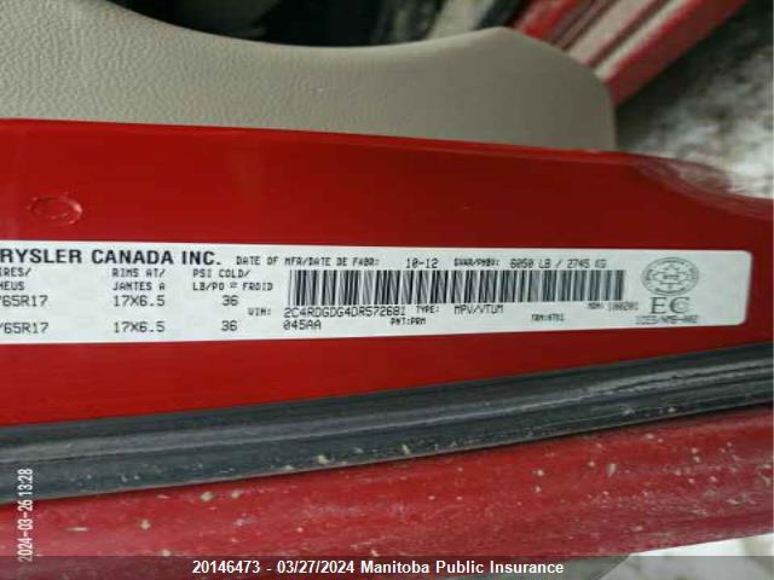 Photo 8 VIN: 2C4RDGDG4DR572681 - DODGE CARAVAN 