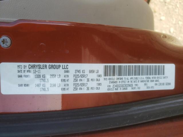 Photo 9 VIN: 2C4RDGDG6CR229028 - DODGE GRAND CARA 