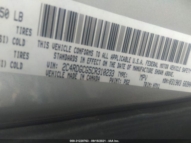 Photo 8 VIN: 2C4RDGDG6CR254835 - DODGE GRAND CARAVAN 