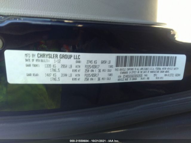 Photo 8 VIN: 2C4RDGDG6CR262935 - DODGE GRAND CARAVAN 