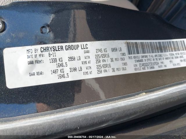 Photo 8 VIN: 2C4RDGDG7CR107634 - DODGE GRAND CARAVAN 