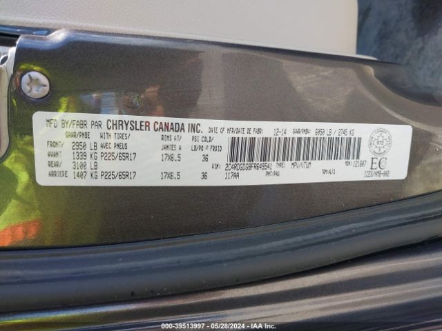 Photo 8 VIN: 2C4RDGDG8FR649541 - DODGE GRAND CARAVAN 