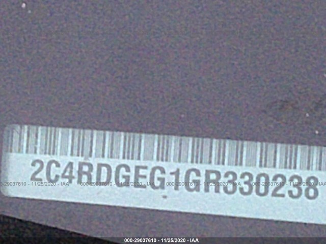 Photo 8 VIN: 2C4RDGEG1GR330238 - DODGE GRAND CARAVAN 