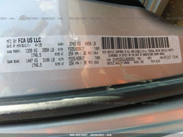 Photo 8 VIN: 2C4RDGEG3JR283351 - DODGE GRAND CARAVAN 