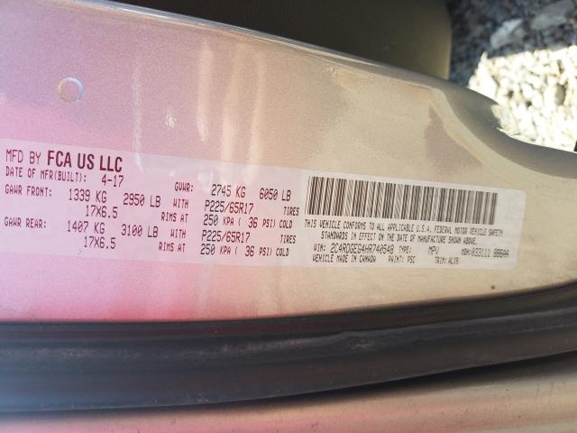 Photo 9 VIN: 2C4RDGEG4HR740548 - DODGE GRAND-CARAVAN 