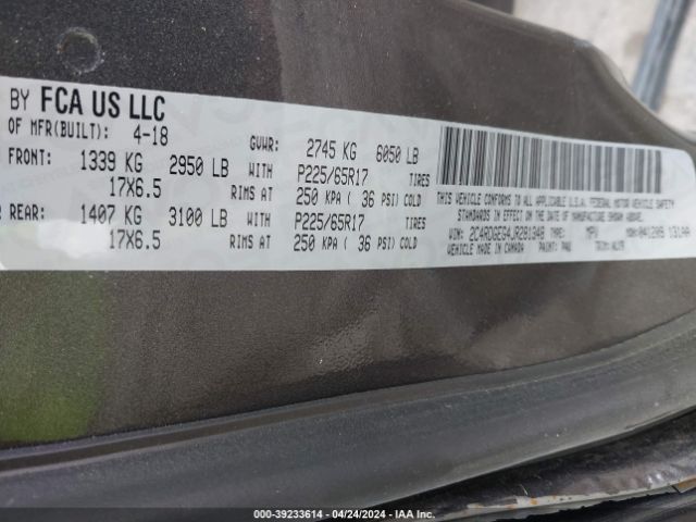 Photo 8 VIN: 2C4RDGEG4JR281348 - DODGE GRAND CARAVAN 