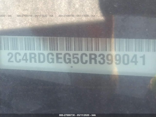 Photo 8 VIN: 2C4RDGEG5CR399041 - DODGE GRAND CARAVAN 