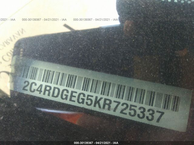 Photo 8 VIN: 2C4RDGEG5KR725337 - DODGE GRAND CARAVAN 