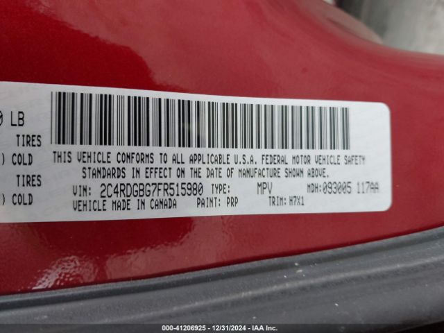 Photo 8 VIN: 2C4RDGEG75R515980 - DODGE CARAVAN 