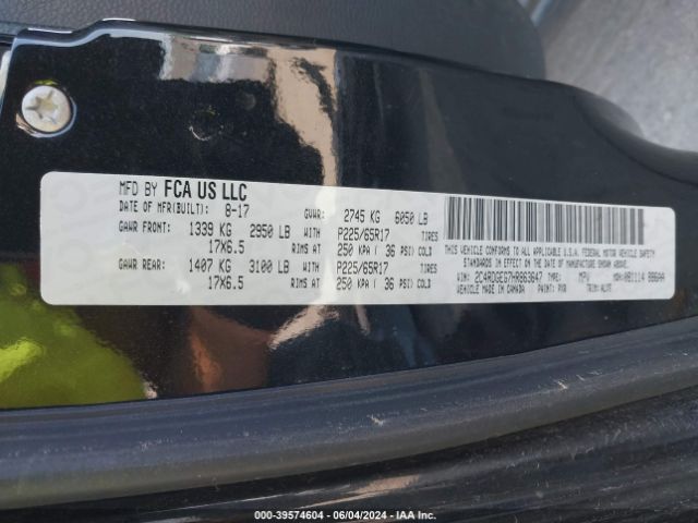 Photo 8 VIN: 2C4RDGEG7HR863647 - DODGE GRAND CARAVAN 