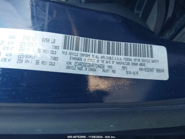 Photo 8 VIN: 2C4RDGEG8HR724658 - DODGE GRAND CARAVAN 