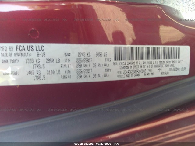 Photo 8 VIN: 2C4RDGEG8JR345682 - DODGE GRAND CARAVAN 