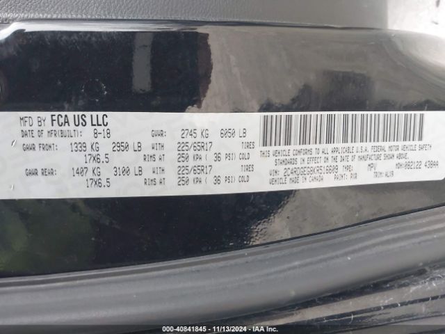 Photo 8 VIN: 2C4RDGEG8KR516609 - DODGE GRAND CARAVAN 