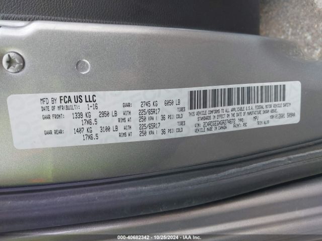 Photo 8 VIN: 2C4RDGEGXGR274672 - DODGE GRAND CARAVAN 