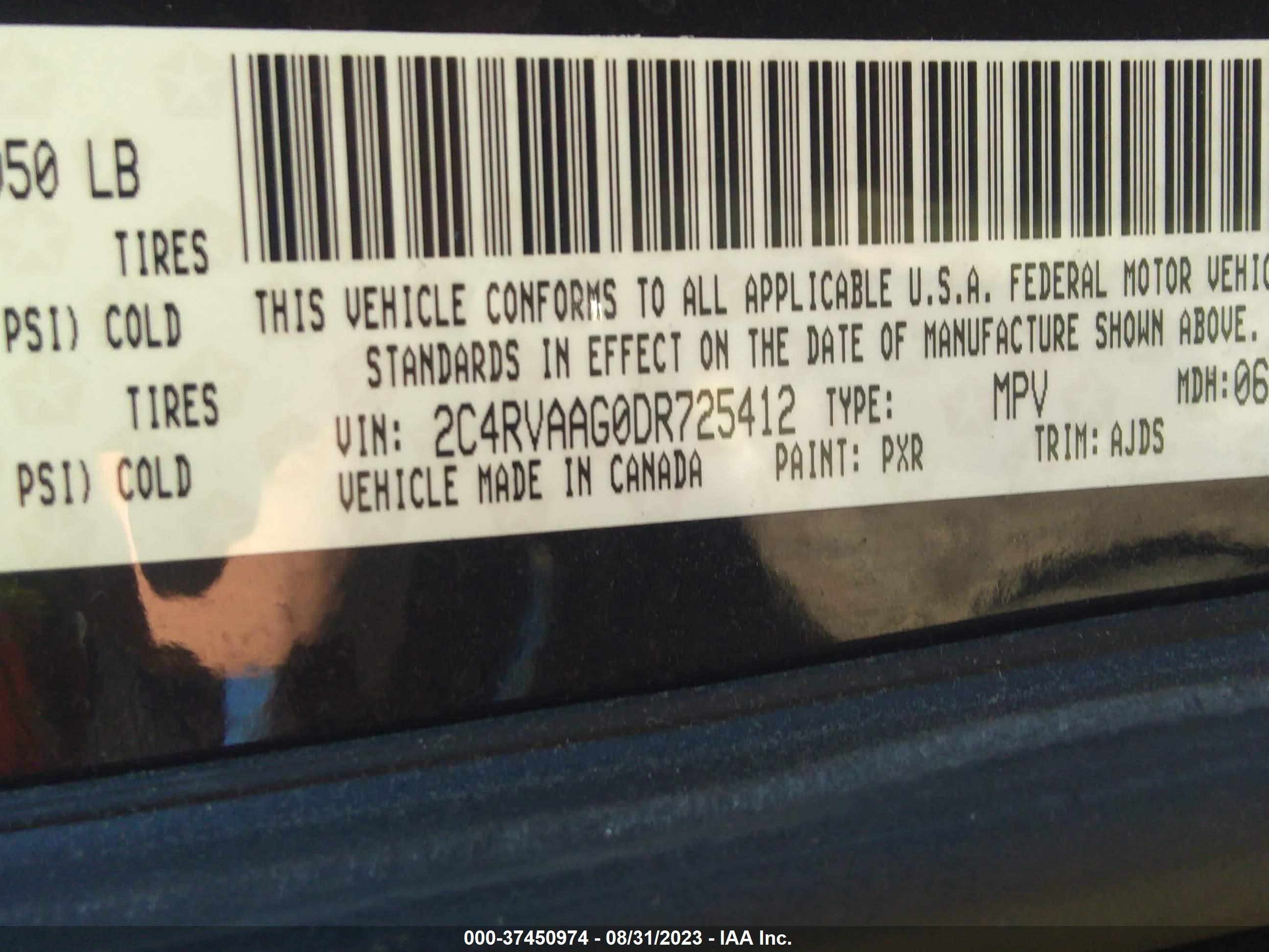 Photo 8 VIN: 2C4RVAAG0DR725412 - VOLKSWAGEN ROUTAN 