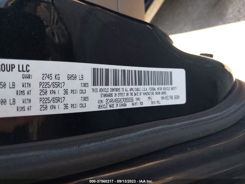 Photo 8 VIN: 2C4RVABG0CR355656 - VOLKSWAGEN ROUTAN 