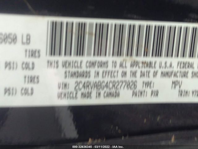 Photo 8 VIN: 2C4RVABG4CR277026 - VOLKSWAGEN ROUTAN 