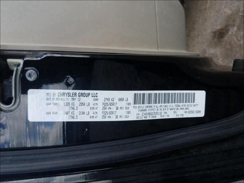 Photo 9 VIN: 2C4RVABG6CR355192 - VOLKSWAGEN ROUTAN SE 