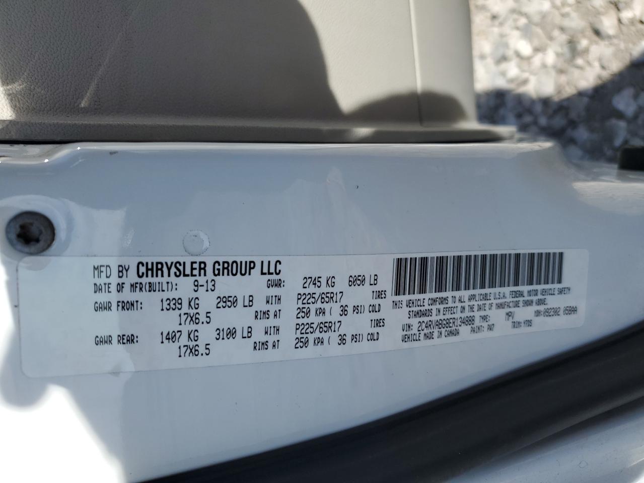 Photo 13 VIN: 2C4RVABG8ER134888 - VOLKSWAGEN ROUTAN 