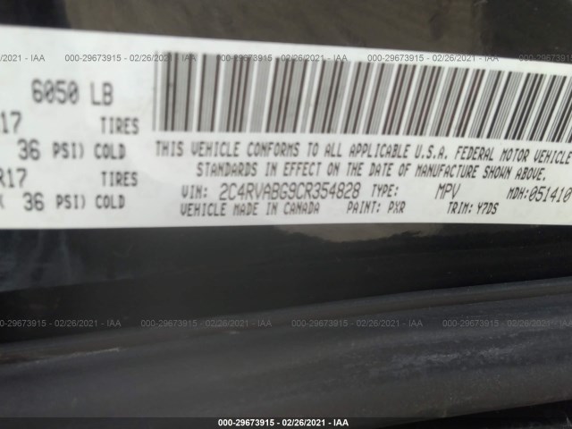 Photo 8 VIN: 2C4RVABG9CR354828 - VOLKSWAGEN ROUTAN 