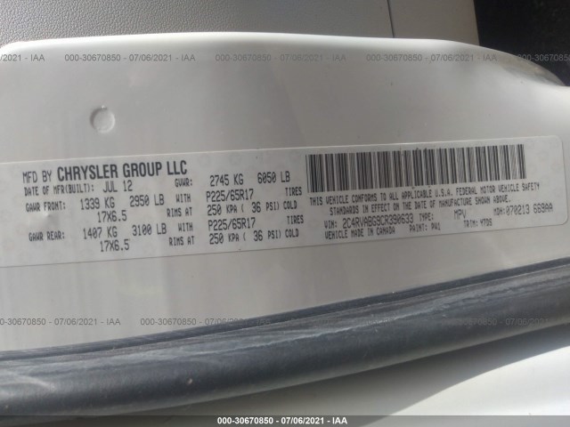 Photo 8 VIN: 2C4RVABG9CR390633 - VOLKSWAGEN ROUTAN 