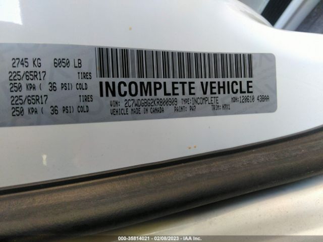 Photo 8 VIN: 2C7WDGBG2KR800909 - DODGE GRAND CARAVAN 