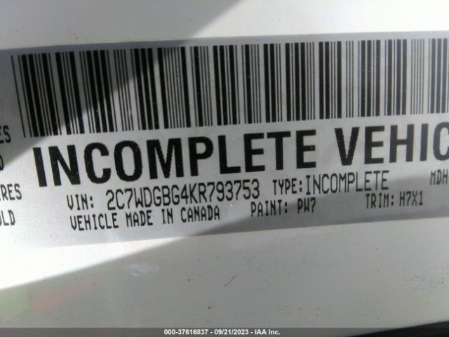 Photo 8 VIN: 2C7WDGBG4KR793753 - DODGE GRAND CARAVAN 